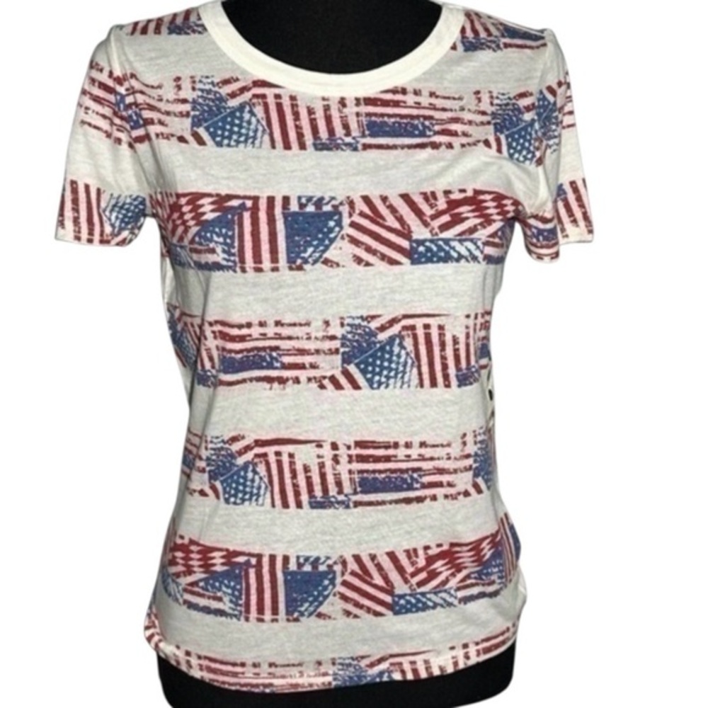 Urban Outfitters Striped American Flags Top Size Small